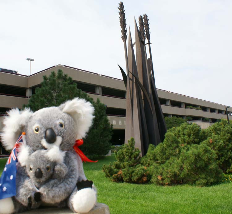 Current Wichita Courthouse Wheat Sculpture
